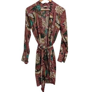 Jacqueline de Yong Felice Long Sleeve Cuffed Kimono Robe